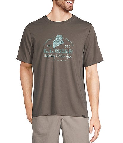L.L.Bean Technical Fishing Graphic Short Sleeve T-Shirt