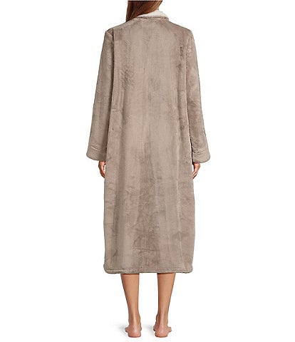 beige lace long sleeve wedding dress Dressing gown velvet beige – Whitestory & Friends