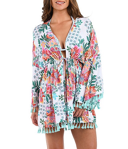 La Blanca Riviera Resort Tie Front Kimono Swim Cover-Up