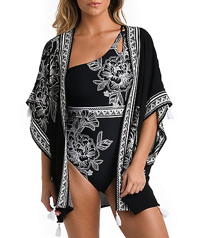  Swimsuit Coverup for Women Beach Swim Coverups Lettuce Trim  Ruffle Trim Flounce Sleeve Kimono Womens Cover Ups (Color : Hot Pink, Size  : Large) : Clothing, Shoes & Jewelry