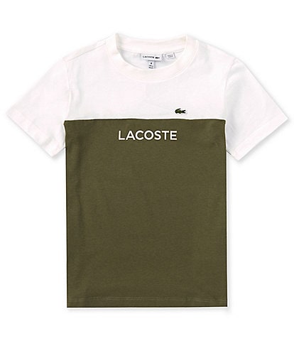 Lacoste Big Boys 8-16 Short Sleeve Color Block Jersey T-Shirt