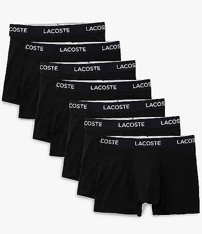 Lacoste Branded Waist 3#double; Inseam Trunks 7-Pack