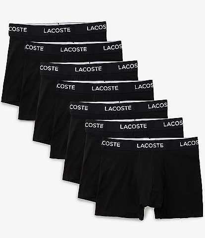 Lacoste Branded Waist 5#double; Inseam Boxer Briefs 7-Pack