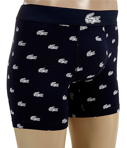 Lacoste Crocodile Printed 4#double; Inseam Boxer Briefs