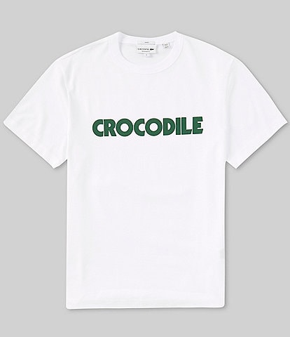 Lacoste Crocodile Word Print Short Sleeve T-Shirt