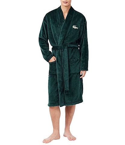 Lacoste Embroidered Logo Plush Robe
