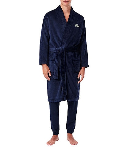 Lacoste Embroidered Logo Plush Robe
