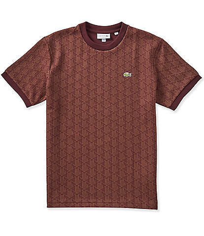 Lacoste Jacquard Monogram Short Sleeve T-Shirt