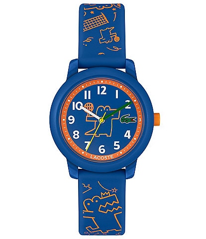 Lacoste Kid's 12.12 Analog Blue Silicone Strap Watch