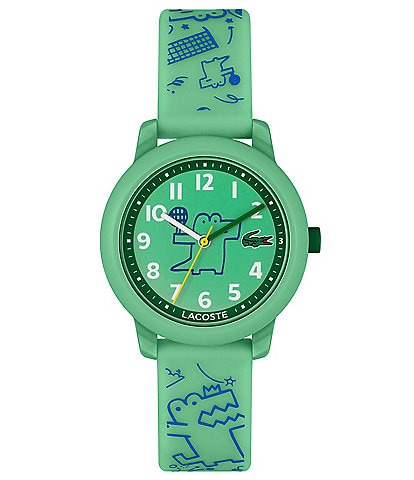 Lacoste Kid's 12.12 Analog Green Silicone Strap Watch