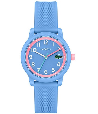 Lacoste Kid's 12.12 Three-Hand Light Blue Silicone Strap Watch