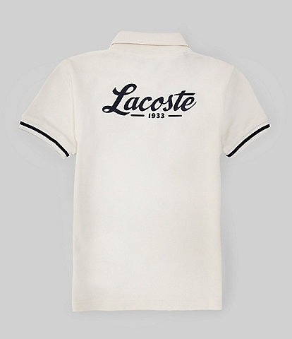Lacoste Little Boys 2T-6T Short Sleeve Color Block Polo Shirt