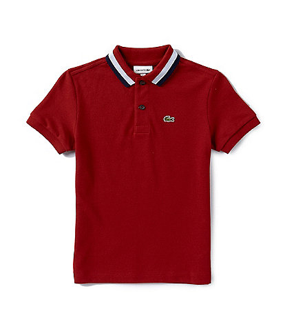 Lacoste Little Boys 2T-6T Short Sleeve Tipped-Collar Pique Polo Shirt
