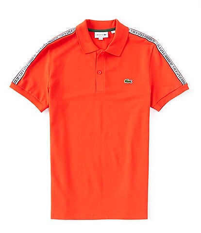 Lacoste Logo Tape Stretch Pique Short Sleeve Polo Shirt