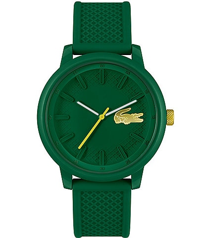 Lacoste Men's 12.12 Hero Analog Green Silicone Strap Watch