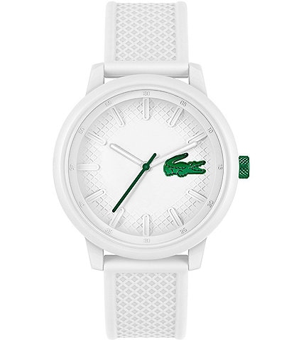 Lacoste Men's 12.12 Hero Analog White Silicone Strap Watch