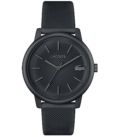 Lacoste Men's 12.12 Quartz Analog Dark Grey Silicone Strap Watch