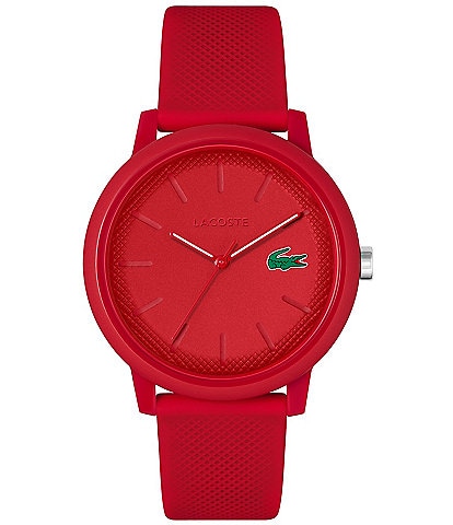 Lacoste Men's 12.12 Quartz Analog Red Silicone Watch