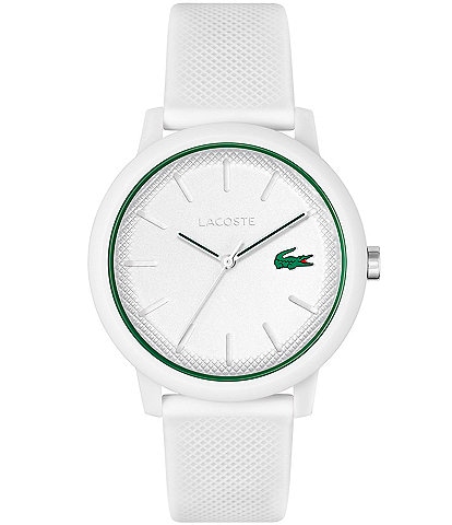Lacoste Men's 12.12 Quartz Analog White Silicone Strap Watch