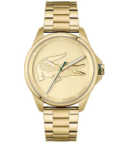 Lacoste Men's Croc Gold-Tone Bracelet Watch