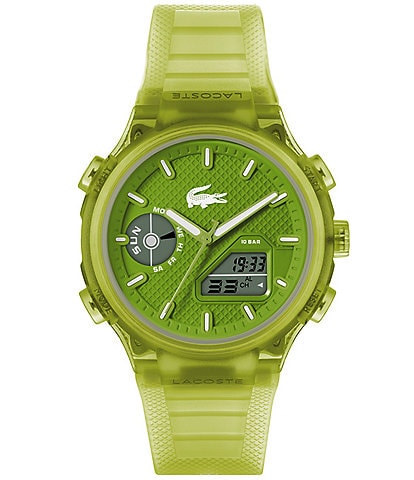 Lacoste Men's Crocodelle Ana-Digi Silicone Strap Watch