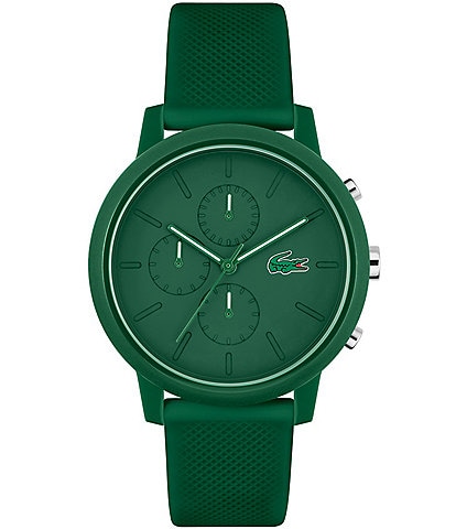 Lacoste Men's L 12.12. Chronograph Green Silicone Strap Watch
