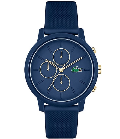 Lacoste Men's L 12.12. Chronograph Navy Silicone Strap Watch