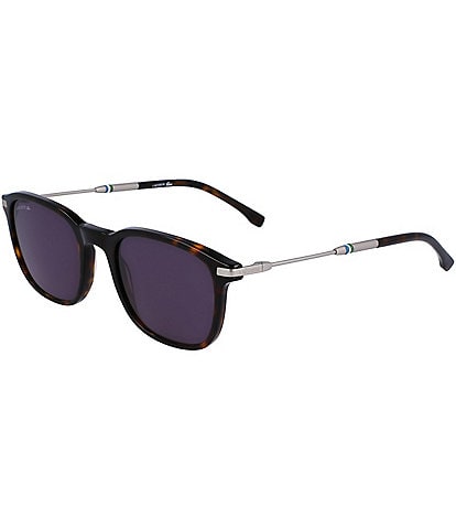 Lacoste Men's L992S 51mm Dark Havana Rectangle Sunglasses