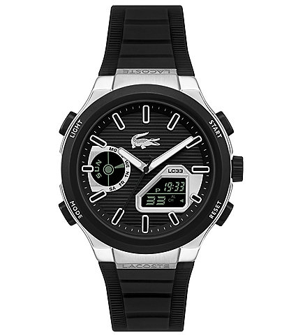 Lacoste Men's LC33 Ana-Digi Silicone Strap Watch
