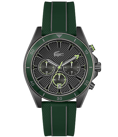 Lacoste Men's Manisail Chronograph Green Silicone Strap Watch