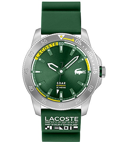 Lacoste Men's Regatta Analog Green Silicone Strap Watch
