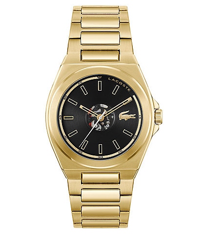 Lacoste Men's Reno Analog Gold Tone Stainless Steel Bracelet Watch