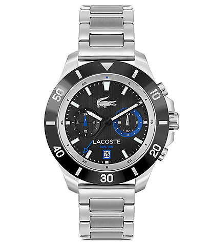 Lacoste Men's Toranga Dual Time Stainless Steel Bracelet Watch
