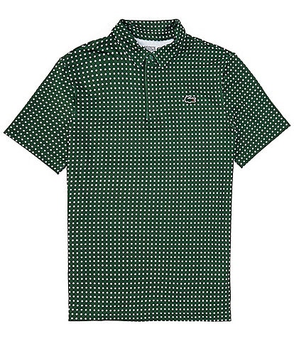 Lacoste Performance Stretch Golf Ball Printed Short Sleeve Polo Shirt