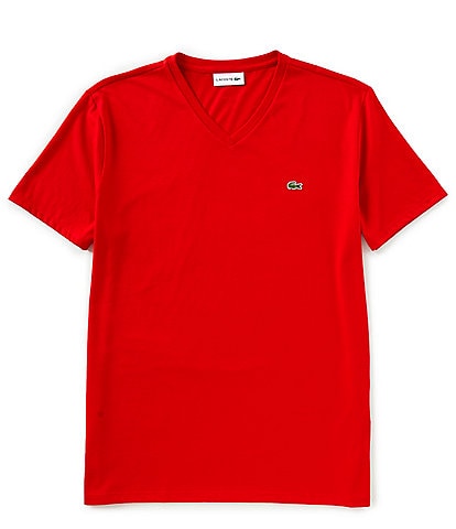 Lacoste Pima Cotton Short Sleeve V-Neck T-Shirt