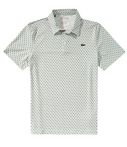 Lacoste Printed Performance Short Sleeve Golf Ball Polo Shirt