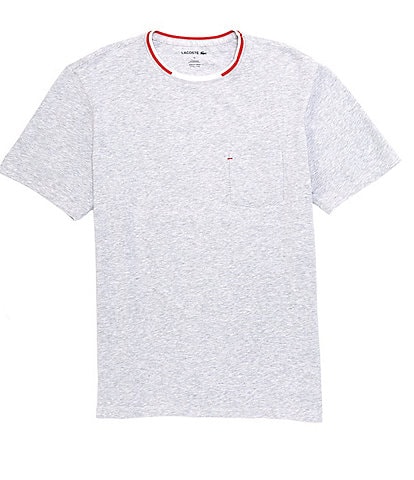 Lacoste Short-Sleeve Tone-On-Tone-Embroidered Pajama T-Shirt