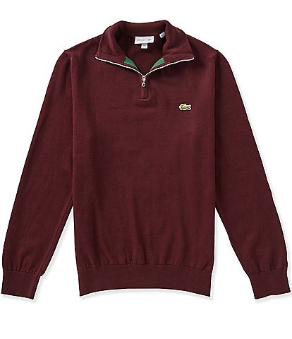 Lacoste Solid Quarter Zip Pullover