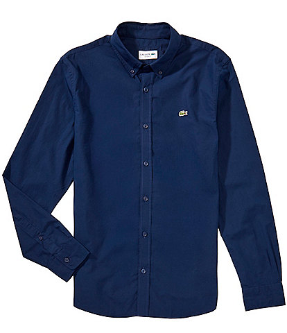 Lacoste Stretch Poplin Long Sleeve Woven Shirt
