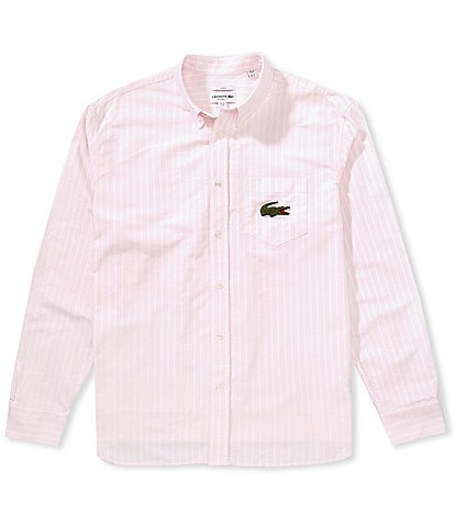 Lacoste Stripe Oxford Long Sleeve Woven Shirt