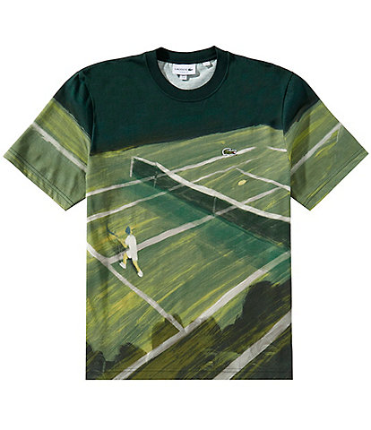 Lacoste Tennis Court Graphic Short Sleeve T-Shirt