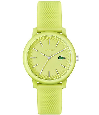 Lacoste Unisex Analog Bright Yellow Silicone Strap Watch