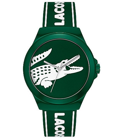 Lacoste Unisex Analog Neocroc Green Silicone Strap Watch