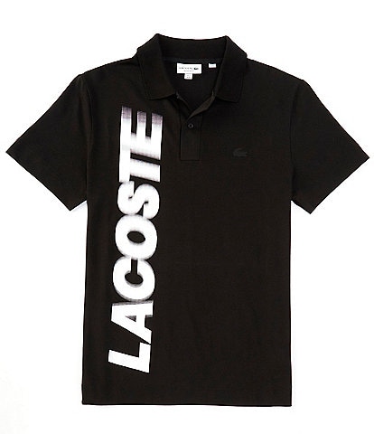 Lacoste Vertical Logo Stretch Pique Short Sleeve Polo Shirt