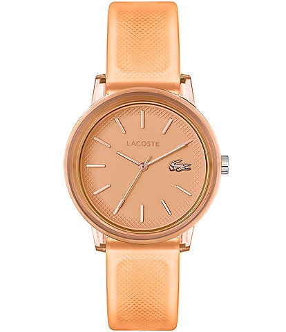 Lacoste Women's 12.12 Analog Orange Silicone Strap Watch