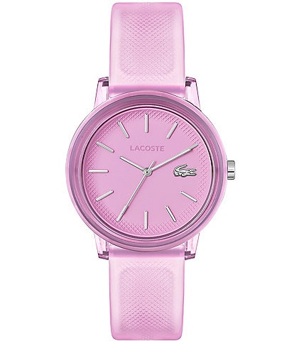 Lacoste Women's 12.12 Analog Pink Silicone Strap Watch