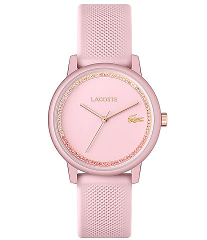 Lacoste Women's 12.12 Quartz Analog Pink Silicone Strap Watch