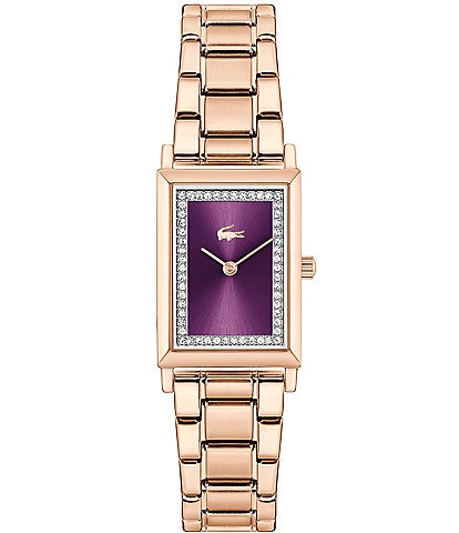 Lacoste Women's Catherine Two Hand Carnation Gold Tone Stainless Steel Bracelet Watch