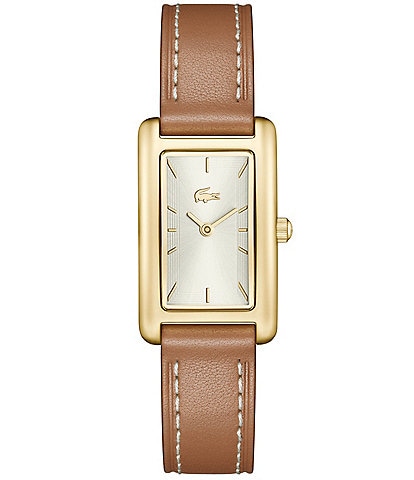 Lacoste Women's Croisette Quartz Two Hand Leather Strap Watch
