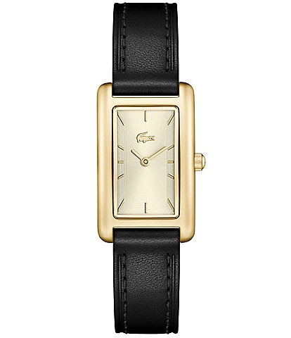 Lacoste Women's Croisette Quartz Two Hand Leather Strap Watch